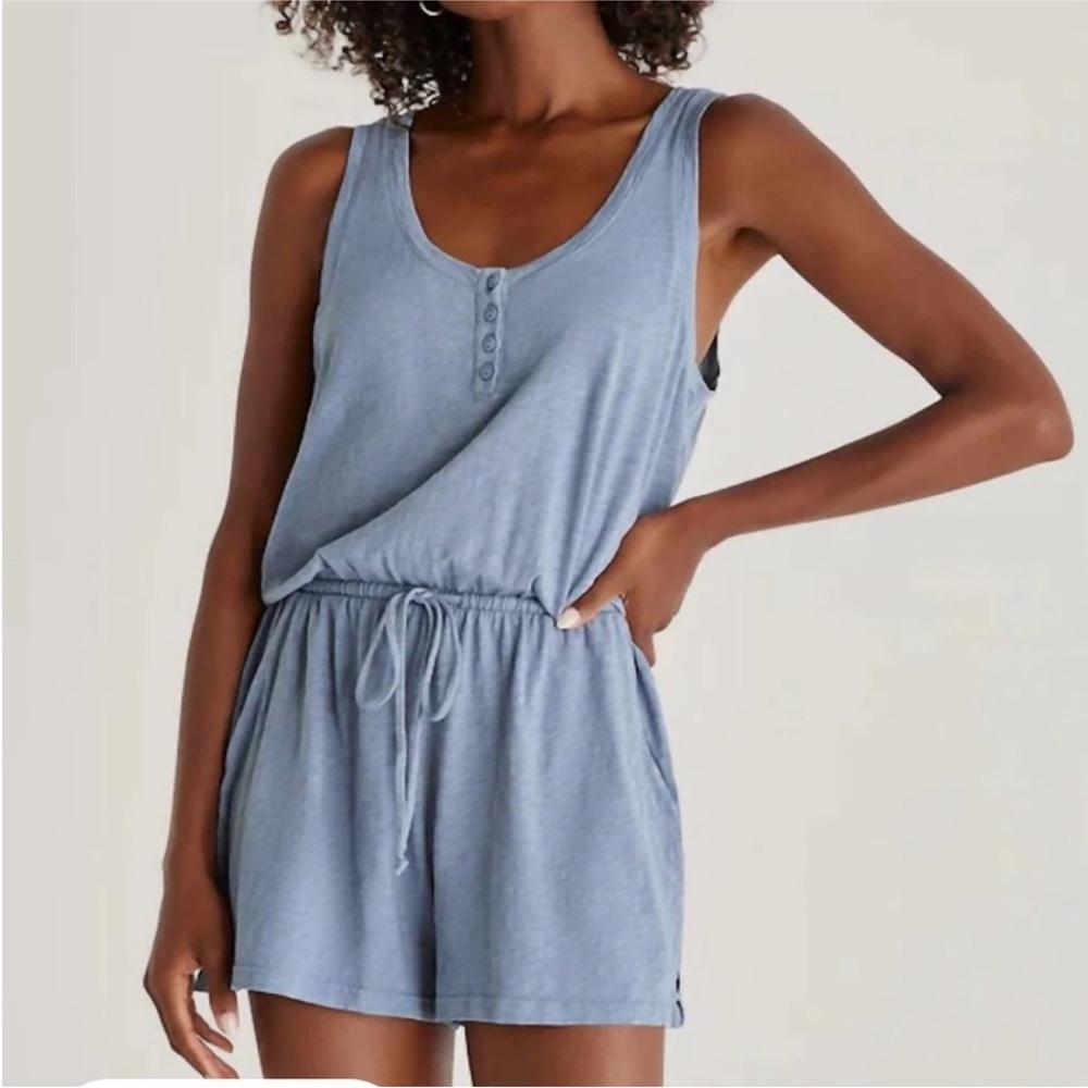 Z Supply Light Blue Tank Romper